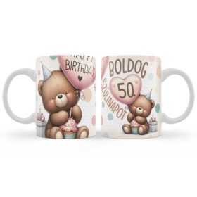 Bögre 3 dl - Boldog 50 éves születésnapot macis