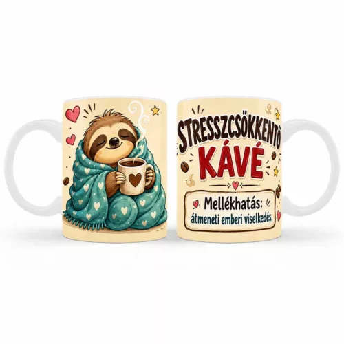 Bögre 3dl – Stresszcsökkentő Kávé 
