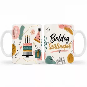 Boldog Szülinapot Modern - Bögre 3 dl