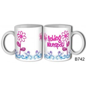 Bögre boldog névnapot pillangós ajándék névnapra