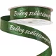 Boldog születésnapot-feliratos szatén szalag 20mmx20m-sötétzöld