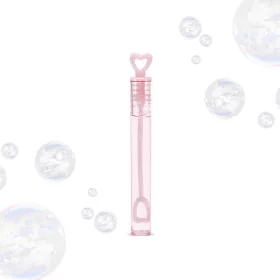   Esküvői buborékfújó szíves rózsaszín zselés állagú 10,5cm