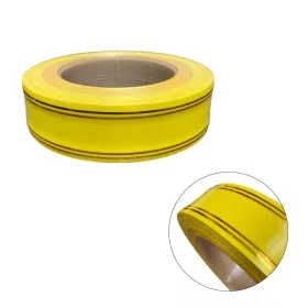   Dekor brill szalag citromsárga arany csíkozással 30mm/45,72m