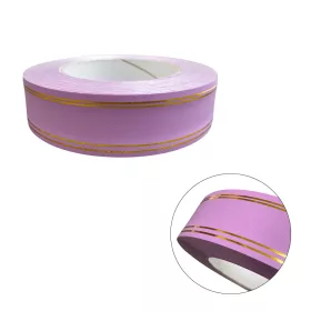   Dekor brill szalag halvány lila arany csíkozással 30mm/45,72m