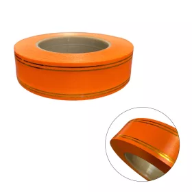   Dekor brill szalag narancssárga arany csíkozással 30mm/45,72m