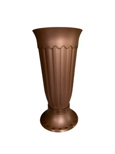 Bordásváza 13x27 cm bronz