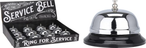 Ezüst szervizcsengő – 85×60 mm