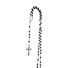 Rózsafüzér  fehér műanyag gyöngy 45cm