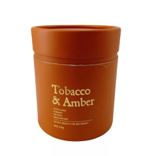 Illatosított gyertya dobozban - Tobacco & Amber 250 g