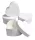 Szív alakú papír díszdoboz, fehér 11 × 10 × 5,2 cm/db