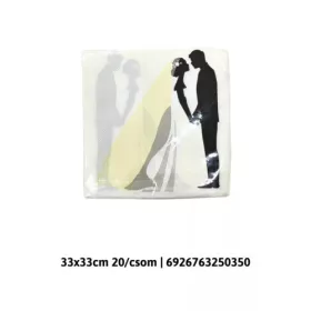 Papír szalvéta 2 részes 20db-os 33x33cm  esküvői