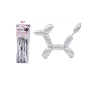 Lufi hosszú ezüst 10 db/csomag 100 cm 