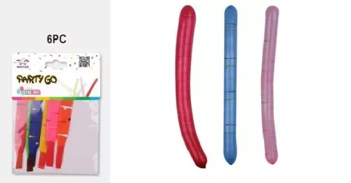 Modellező lufi 6 db/csomag vegyes színek 