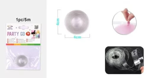 Lufi felfűző szalag 5 m átlátszó lufi dekorációhoz