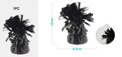 Lufi nehezék 6,5x12 cm fekete dekorációs súly