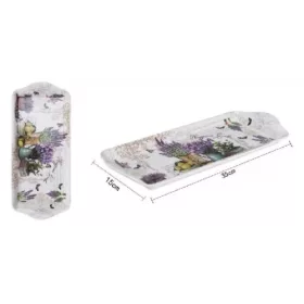  Levendulás műanyag tálca 35 × 15 cm – Provence mintás kínálótálca
