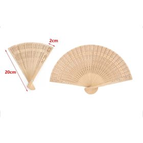   Fa legyező 20x2 cm – természetes, dekoratív kézi legyező