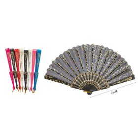   Színes díszes legyező 23 cm – elegáns kézi legyező választható színekben/db