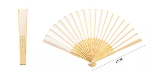 Bambusz legyező 21 cm – természetes, elegáns kézi legyező