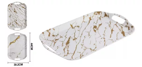 Márványmintás műanyag tálca 44 × 30,2 cm – 3 féle mintában választható / db