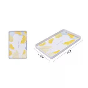  Citrommintás műanyag tálca 40 × 27,5 cm – modern kínálótálca