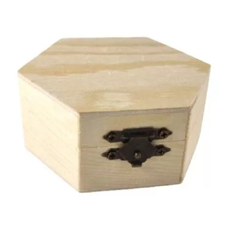 Natúr fa doboz 9x8x4 cm – dekorálható tároló doboz