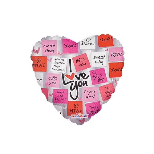 45cm-esI Love you-post it fólia lufi