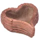 Cement kaspó, szív forma szürke-arany  20x18,5x8,5cm