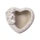 Cement kaspó, angyalkás szív, szürke 16,5x16,5x8cm