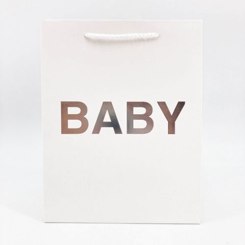 Dísztasak  baby  fehér 18x26cm