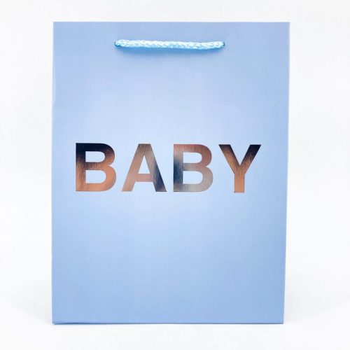 Dísztasak  baby  világoskék 18x26cm