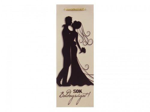 Dísztasak italos - Sok boldogságot 34,5x12,5x10cm