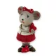 Egér figura lány szívvel 8cm