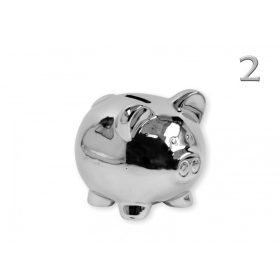 Persely malac  9cm ezüst