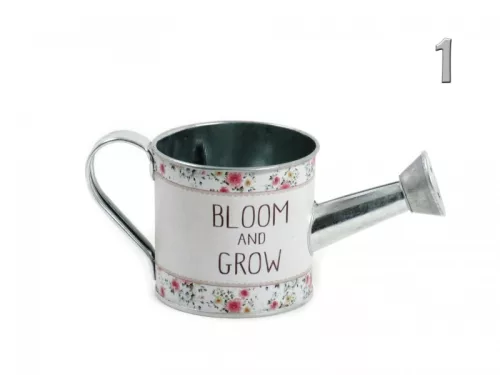 Locsolókanna rózsás 16cm BLOOM and GROW felirat 1