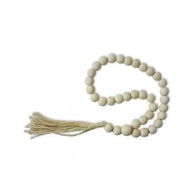   Dekoratív rózsafüzér fa gyöngyökkel 34 cm buddhista imafüzér