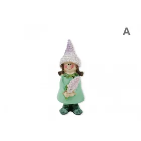 Levendula figura lány 12cm polirezin