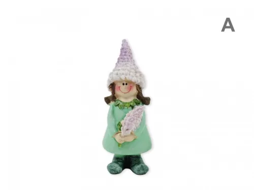 Levendula figura lány 12cm polirezin