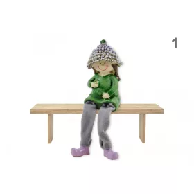 Lógólábú levendula figura lány 9cm  polirezin