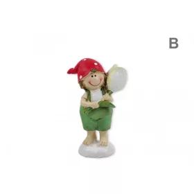 Virágos fiú gyerek álló 9cm  polirezin