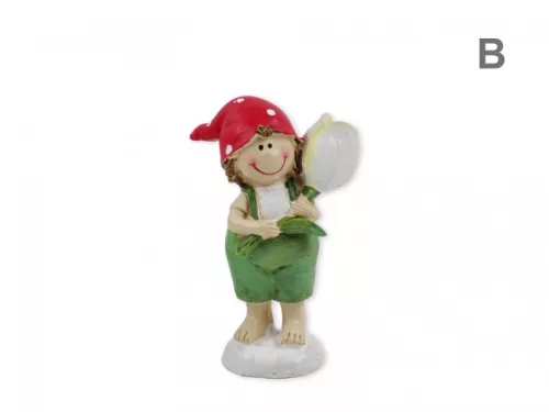 Virágos fiú gyerek álló 9cm  polirezin