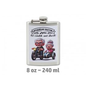 Flaska Nyugdíjas vagyok motoros 240 ml 10x3x17 cm 