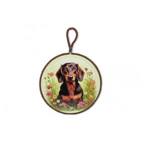 Edényalátét tacskó mintával 17x19 cm