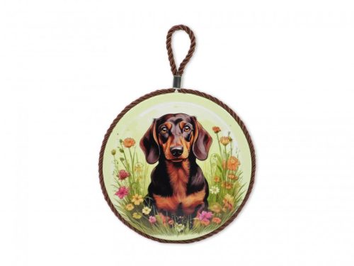 Edényalátét tacskó mintával 17x19 cm