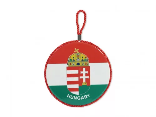Edényalátét Címerrel és Hungary felirattal 17x19 cm