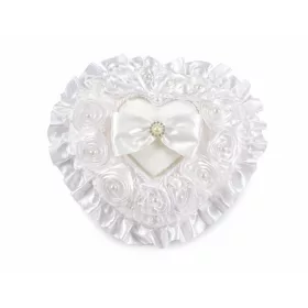 Esküvői rózsás gyűrűtartó 18cm