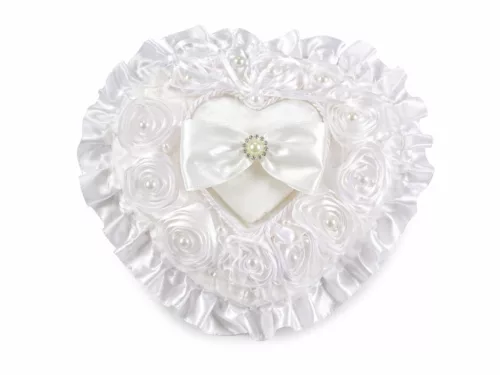 Esküvői rózsás gyűrűtartó 18cm