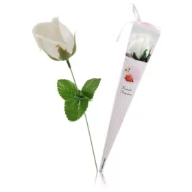 Szappan virágszál fehér 28cm