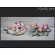 Világító falikép : Pink  orchideás + köves  70x30cm  5 LED