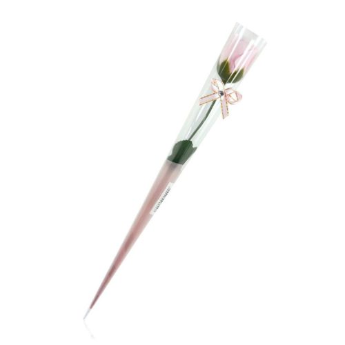 Szappanrózsa szál halvány rózsaszín 32cm/db